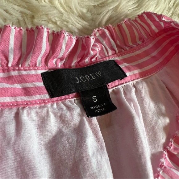 J. Crew Tiered Popover Dress in Pink and White Stripe - Size Small - Picture 10 of 10